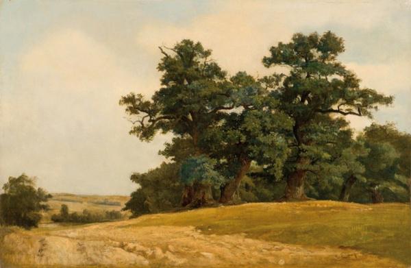 Eugen Ducker Landscape with oaks China oil painting art